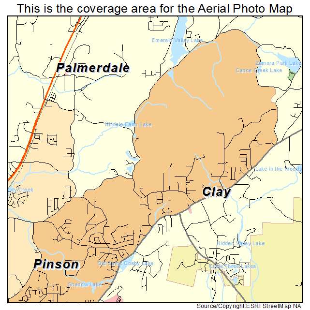 Clay, AL location map 