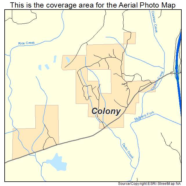 Colony, AL location map 