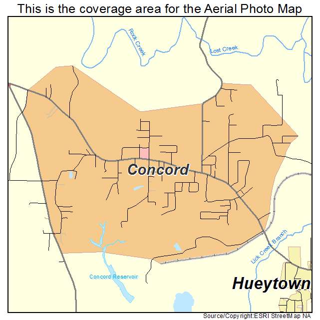 Concord, AL location map 
