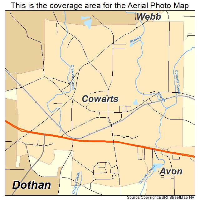 Cowarts, AL location map 