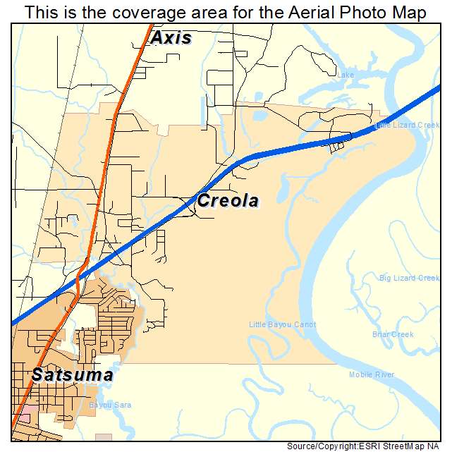 Creola, AL location map 