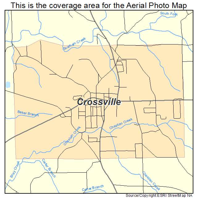 Crossville, AL location map 