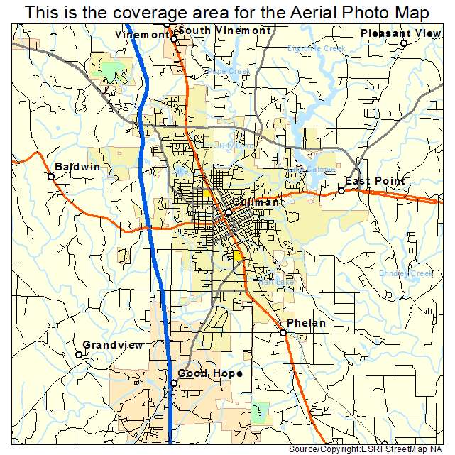 Cullman, AL location map 