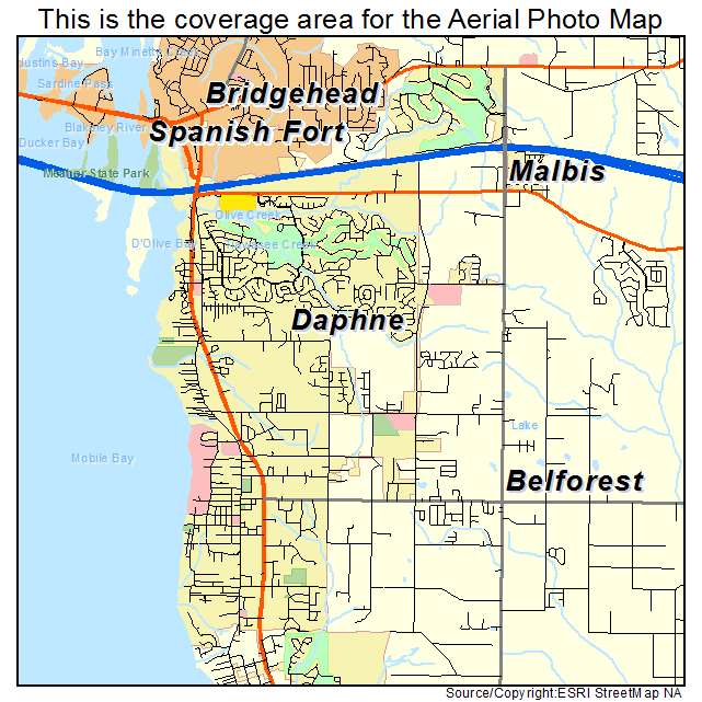 Daphne, AL location map 