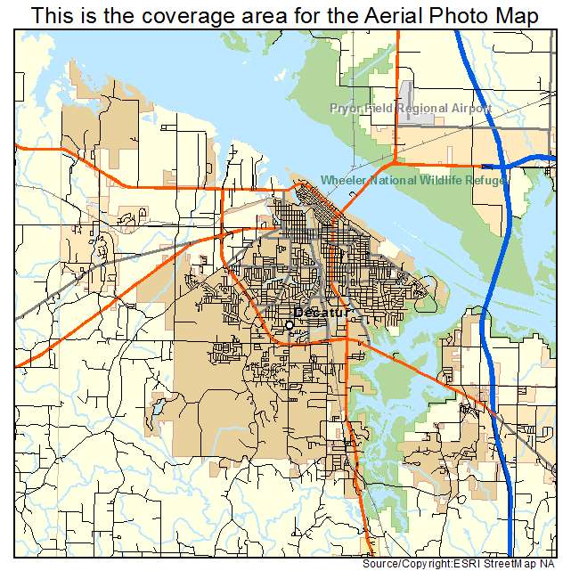 Decatur, AL location map 