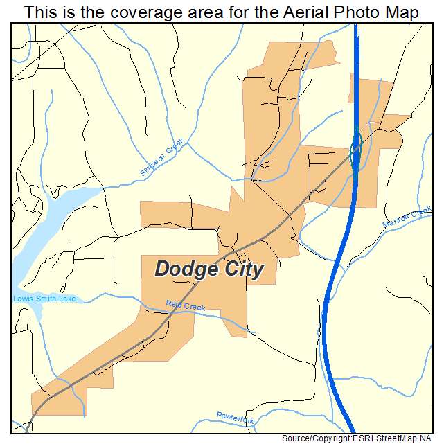 Dodge City, AL location map 
