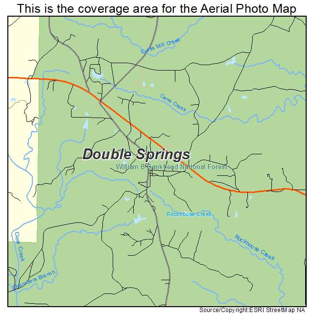 Double Springs, AL location map 