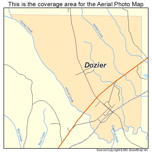Dozier, AL location map 