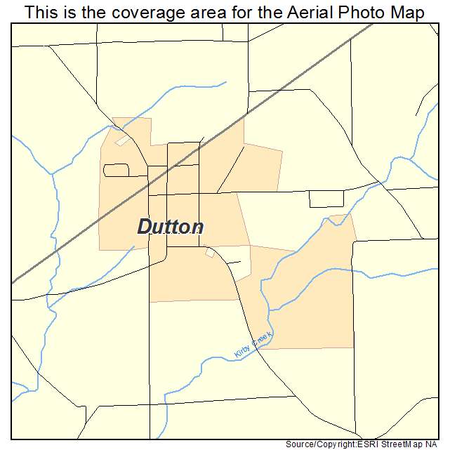 Dutton, AL location map 