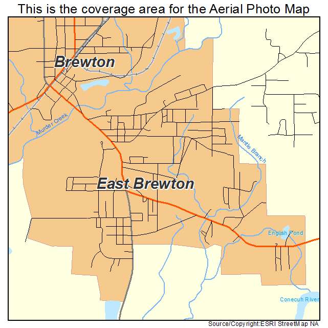 East Brewton, AL location map 