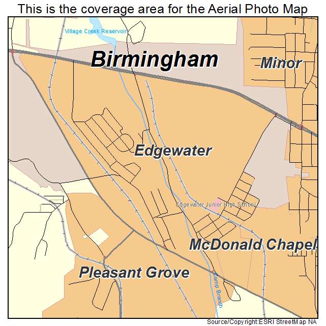 Edgewater, AL location map 