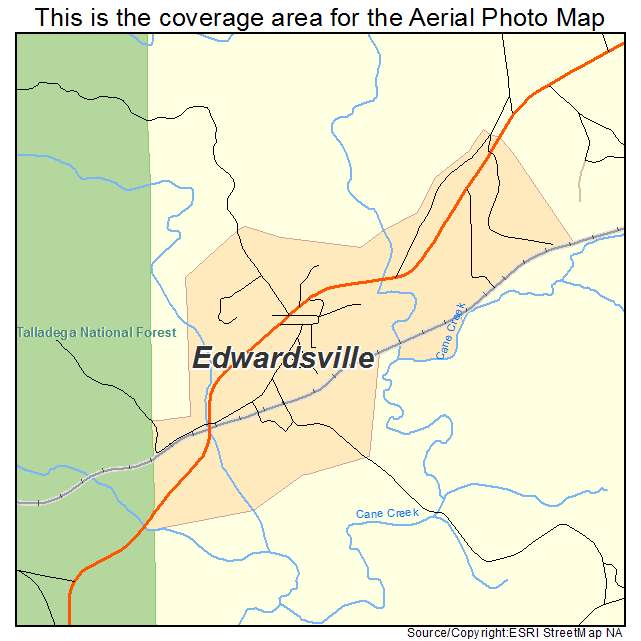 Edwardsville, AL location map 