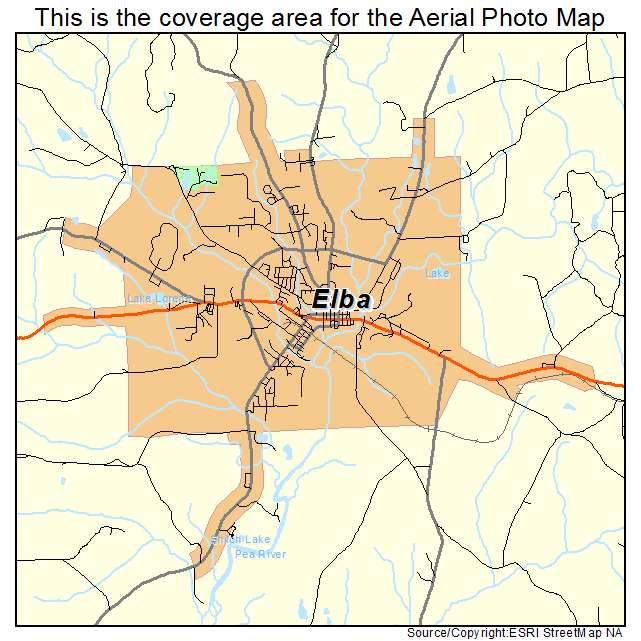 Elba, AL location map 