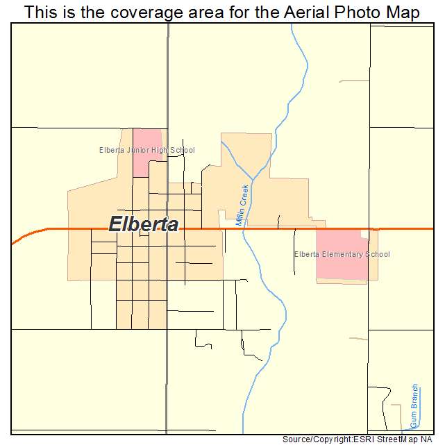 Elberta, AL location map 