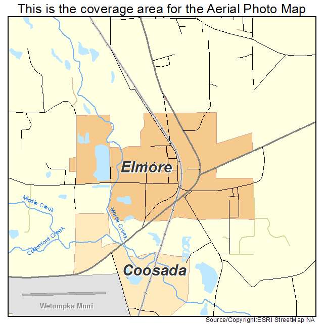Elmore, AL location map 