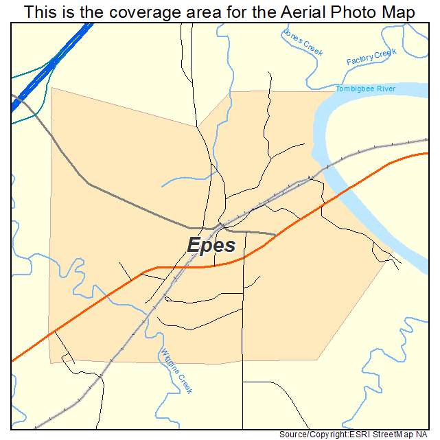 Epes, AL location map 