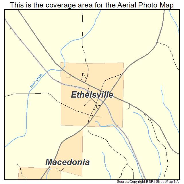 Ethelsville, AL location map 