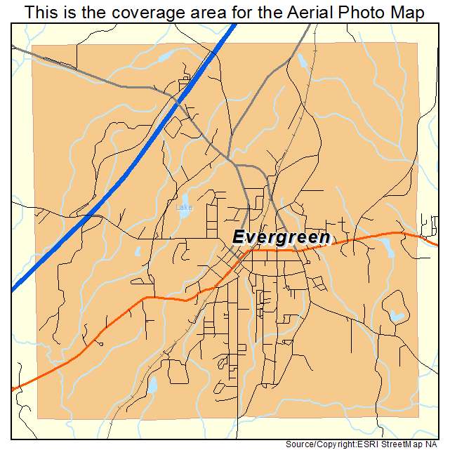 Evergreen, AL location map 