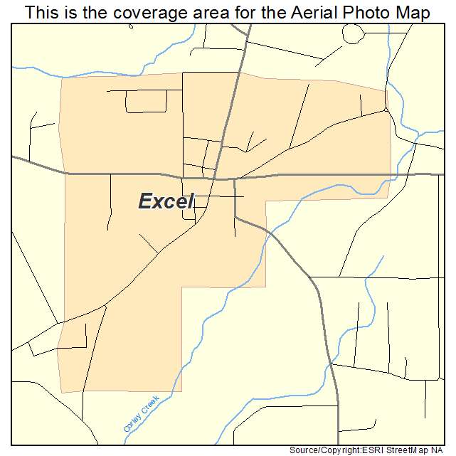 Excel, AL location map 