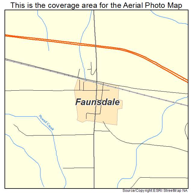 Faunsdale, AL location map 