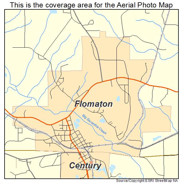Flomaton, AL location map 
