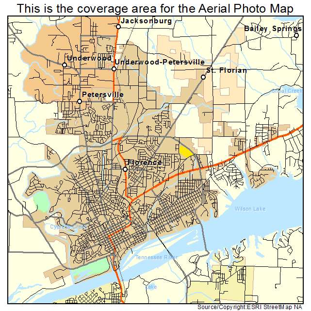 Florence, AL location map 