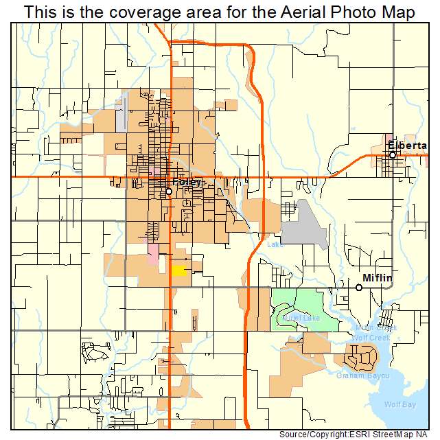 Aerial Photography Map of Foley, AL Alabama