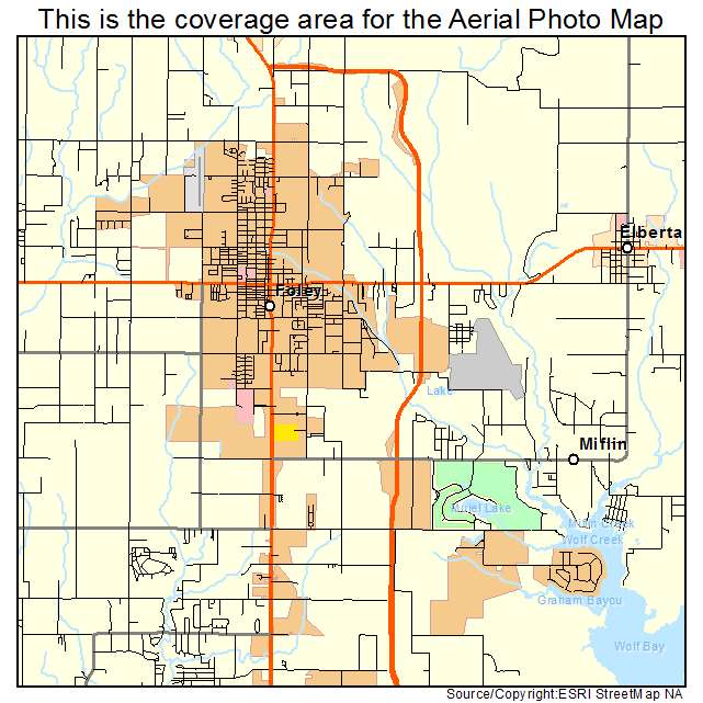 Foley, AL location map 