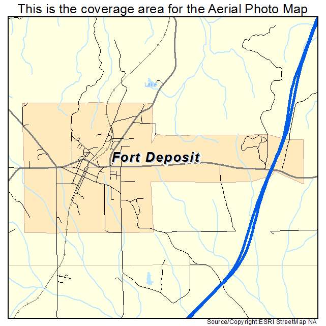 Fort Deposit, AL location map 