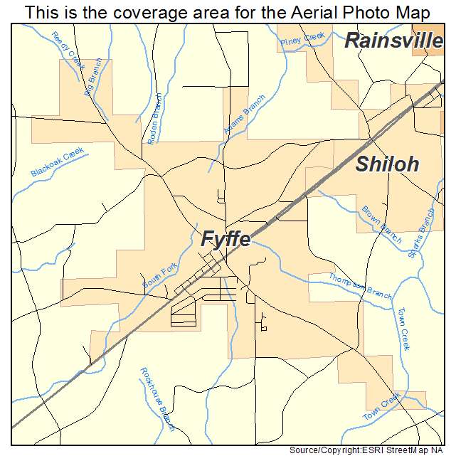 Fyffe, AL location map 