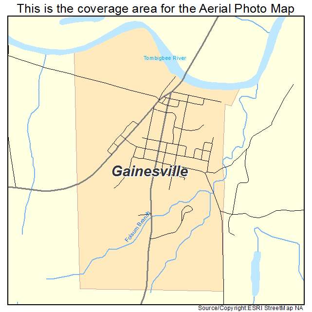 Gainesville, AL location map 