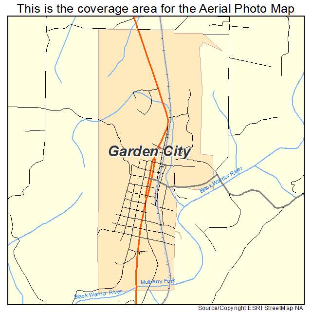 Garden City, AL location map 