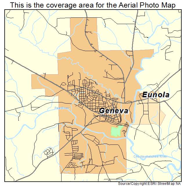 Geneva, AL location map 