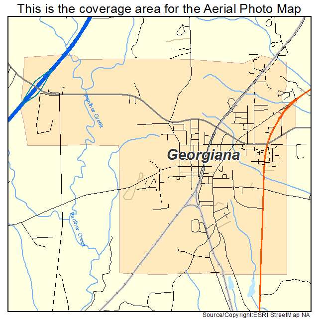 Georgiana, AL location map 
