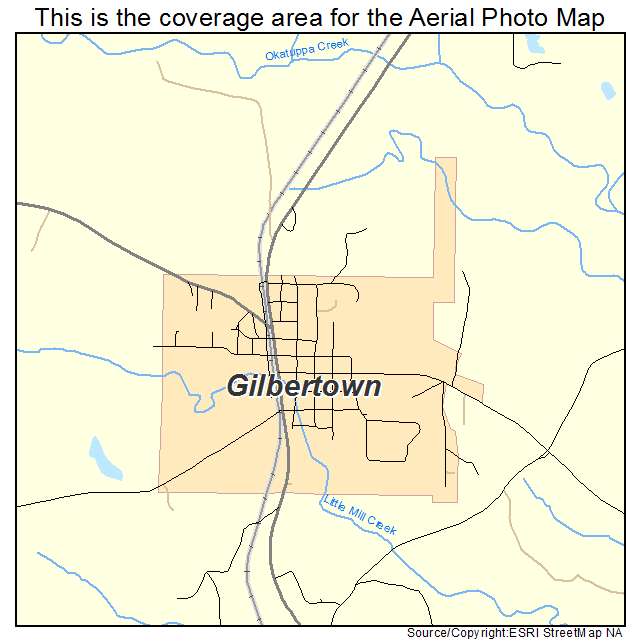 Gilbertown, AL location map 