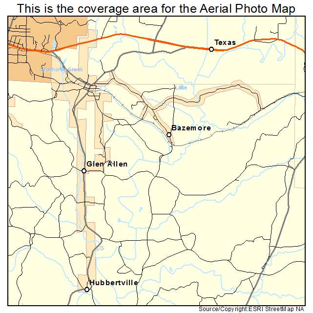 Glen Allen, AL location map 
