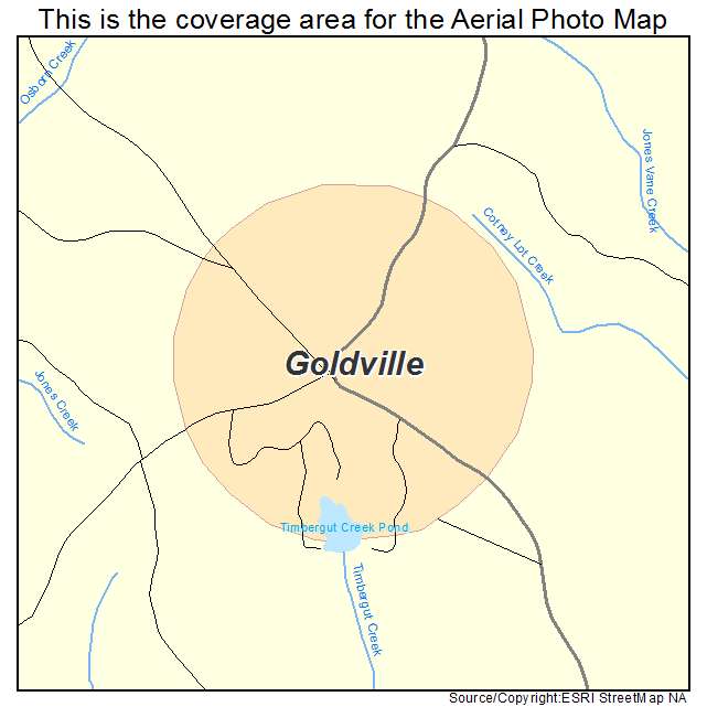 Goldville, AL location map 