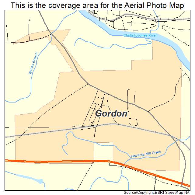 Gordon, AL location map 