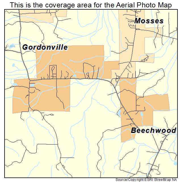 Gordonville, AL location map 