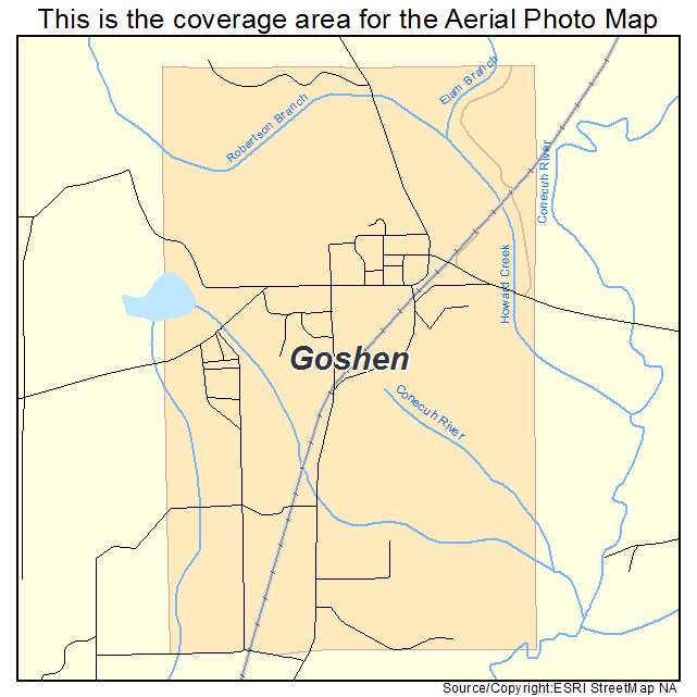 Goshen, AL location map 
