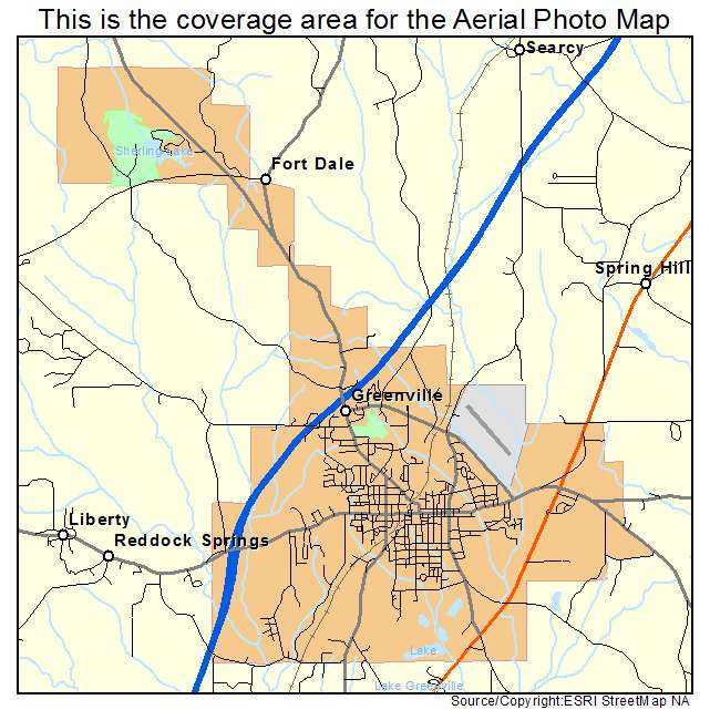 Greenville, AL location map 