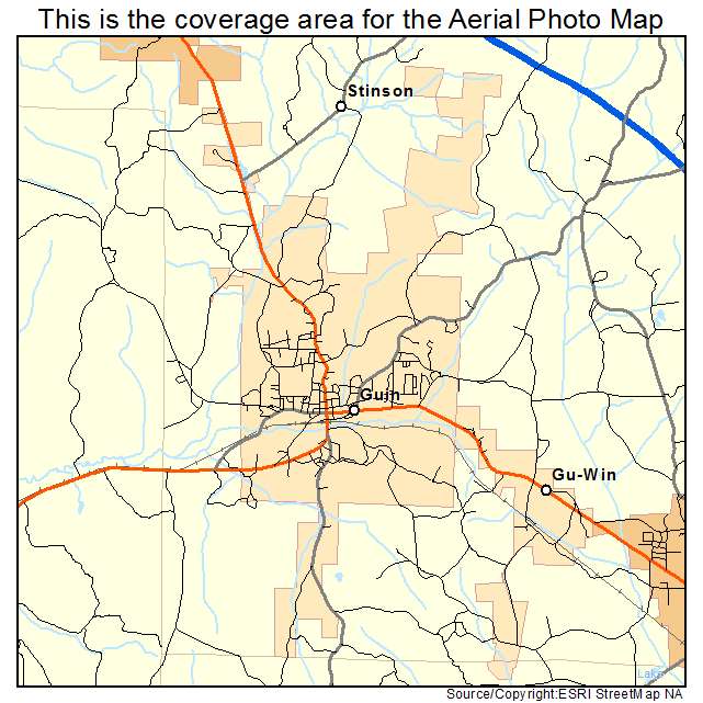 Guin, AL location map 