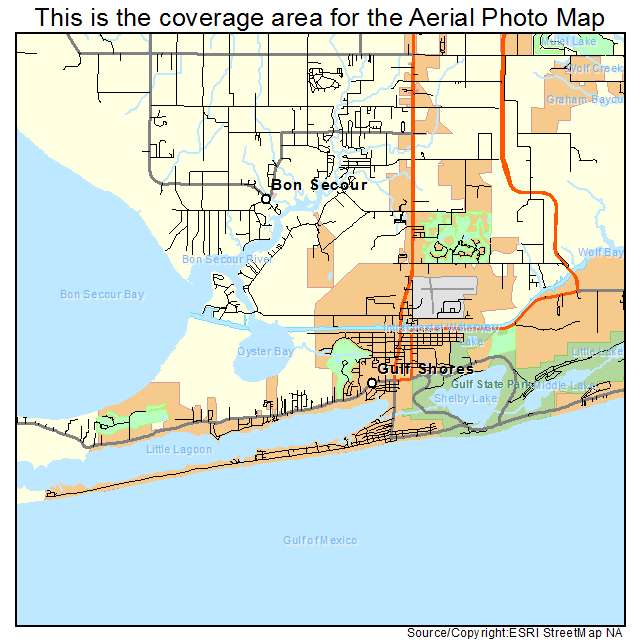 Gulf Shores, AL location map 