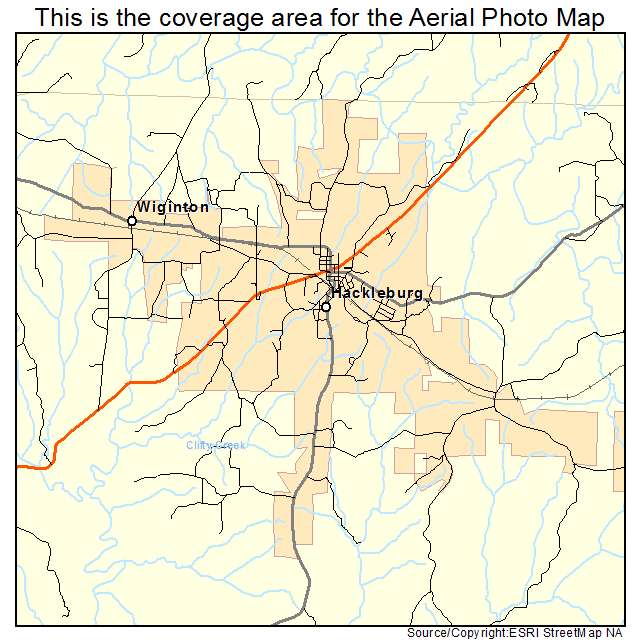 Hackleburg, AL location map 