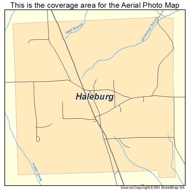 Haleburg, AL location map 