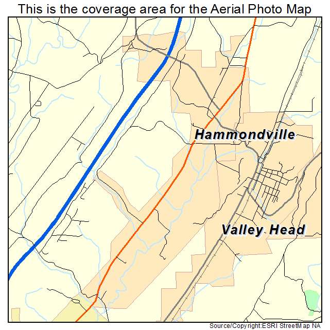 Hammondville, AL location map 