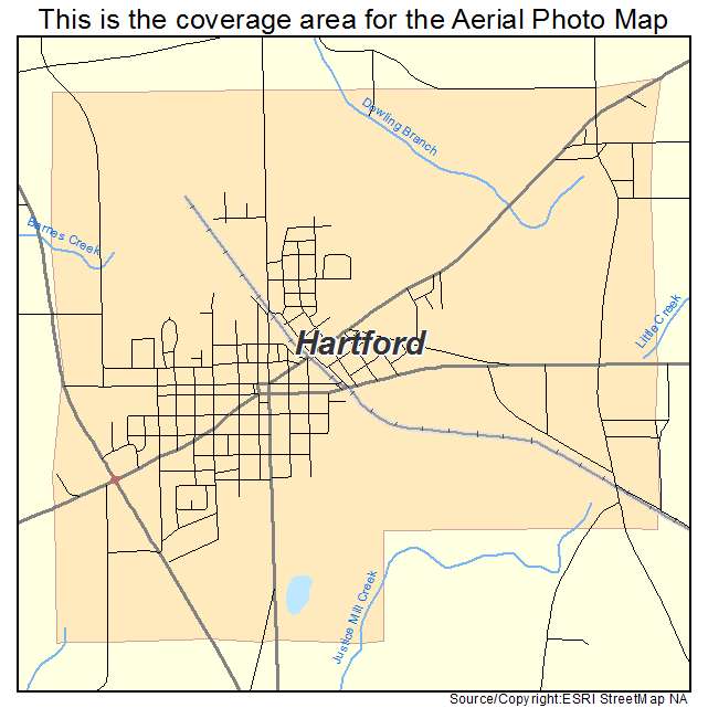 Hartford, AL location map 