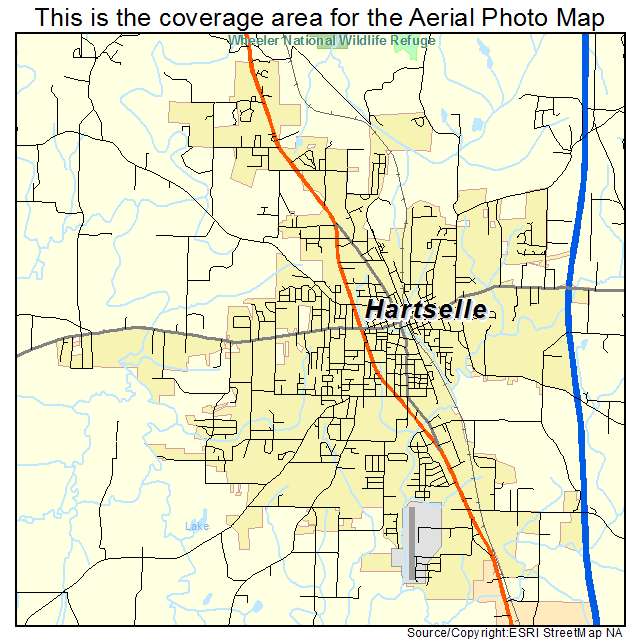 Hartselle, AL location map 
