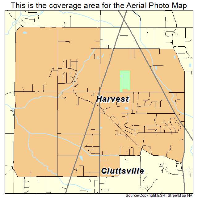 Harvest, AL location map 