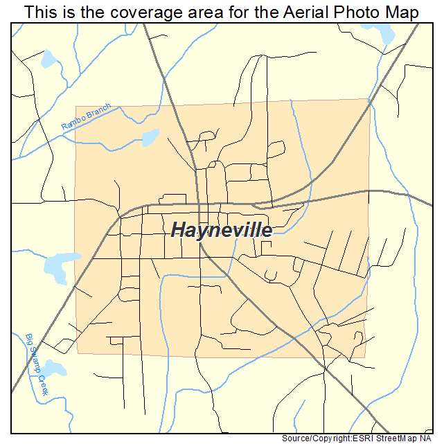 Hayneville, AL location map 